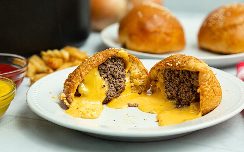 Air Fryer Cheeseburger Bombs