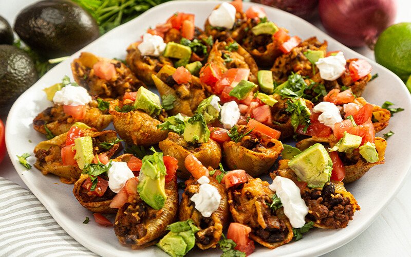 Air Fryer Ground Beef Pasta Tacos