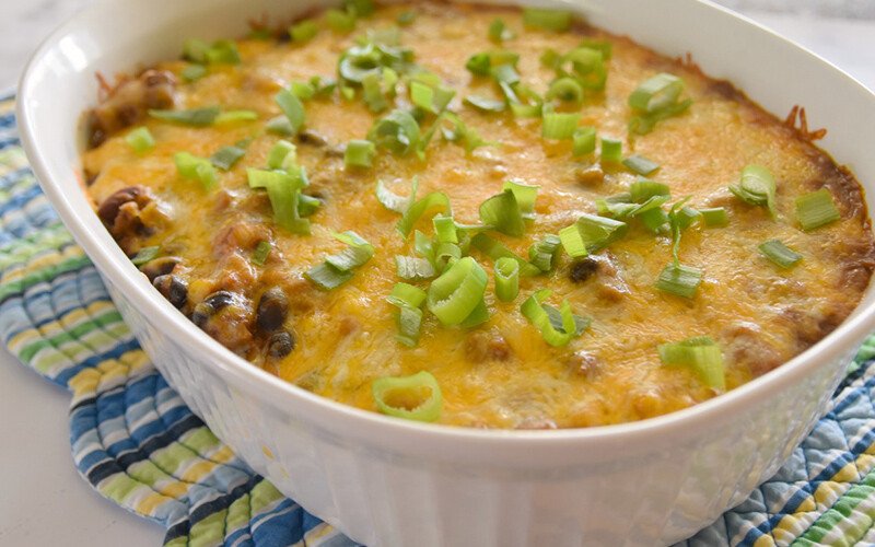 Beef & Bean Enchilada Dip