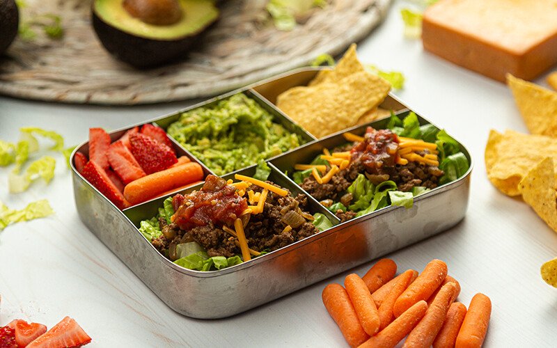 Bento Box Ground Beef Taco Salad