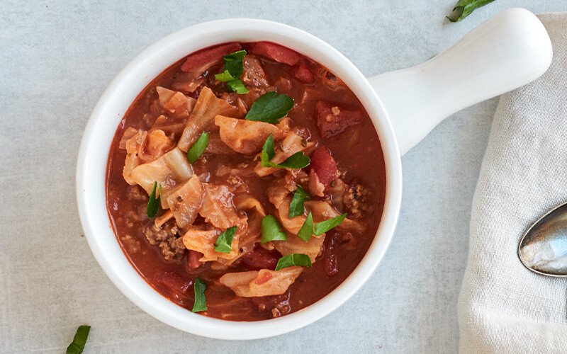 Unstuffed Cabbage Roll Soup