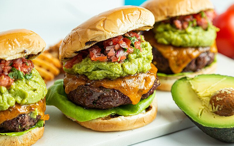 Carne Asada Guacamole Burgers