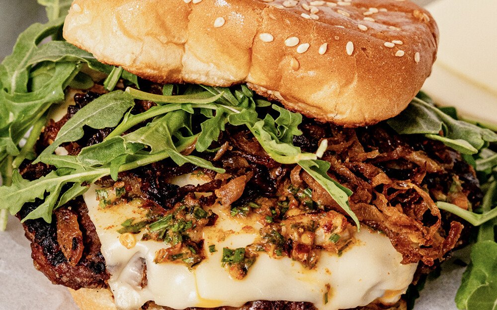Cowboy Butter Burgers with Caramelized Onions
