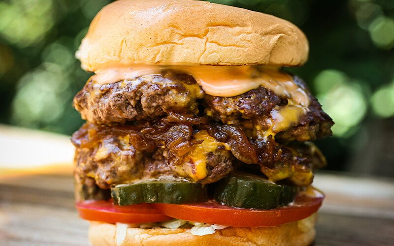 Short Rib Double-Decker Burger