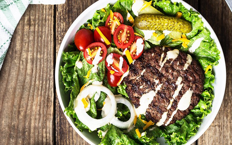 Grilled Burger Bowl