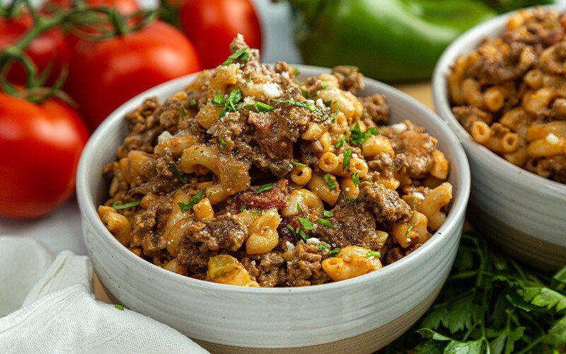 Ground Beef Cajun Macaroni