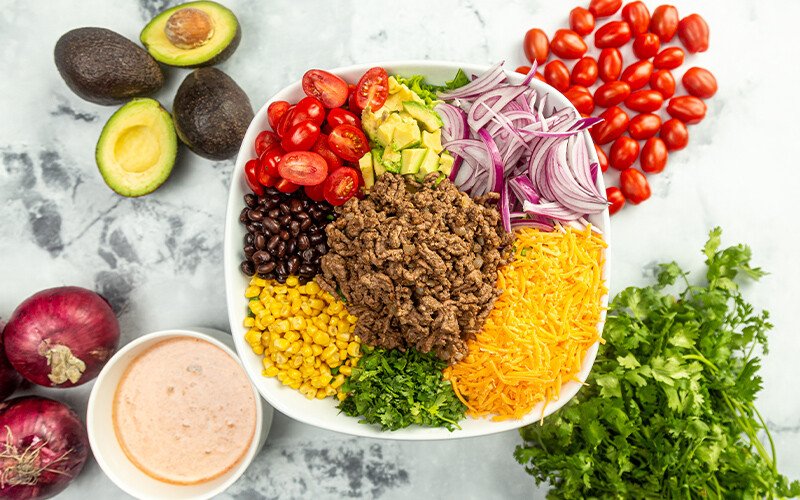 Laura's Lean  Bento Box Ground Beef Taco Salad