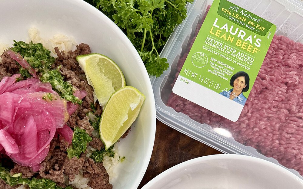 High Protein Ground Beef Chimichurri Bowl
