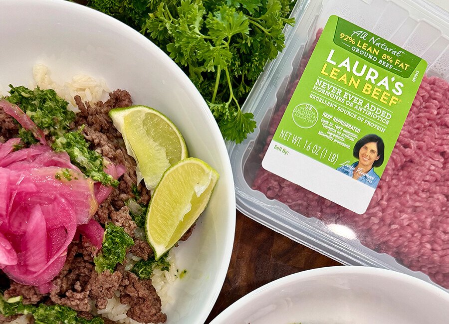 High Protein Ground Beef Chimichurri Bowl