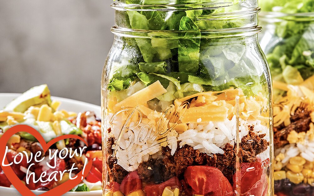Mason Jar Taco Salads
