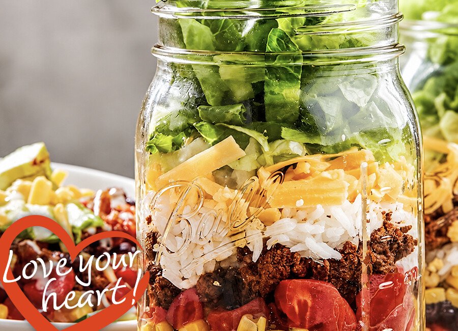 Mason Jar Taco Salads
