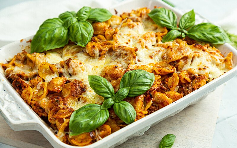 Pasta Bake with Ground Beef & Pumpkin