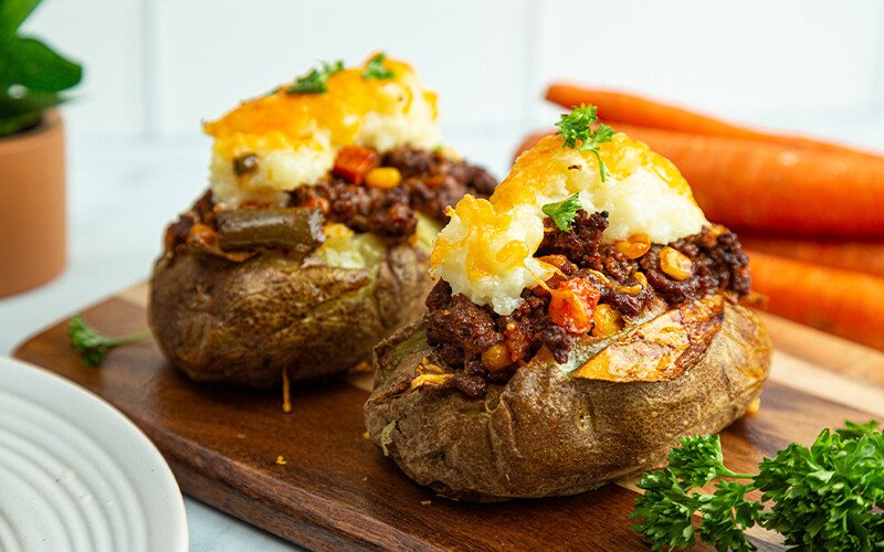 Shepherd’s Pie Ground Beef Loaded Baked Potato