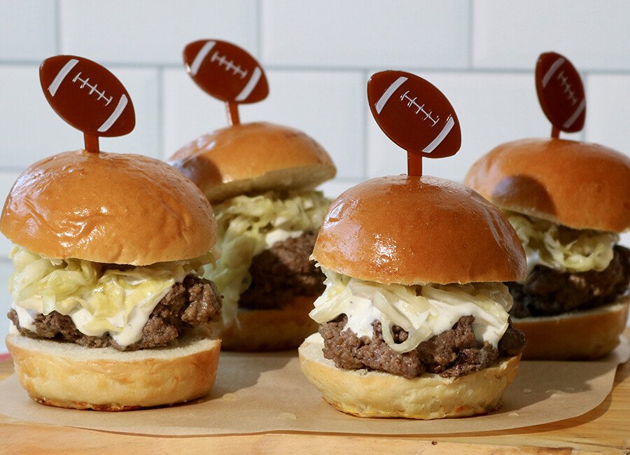 Smoky Jalapeño Kraut-Chi Beef Sliders
